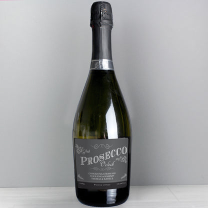 Personalised 'Prosecco O'Clock' Bottle of Prosecco - Personalise It!
