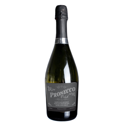 Personalised 'Prosecco O'Clock' Bottle of Prosecco - Personalise It!