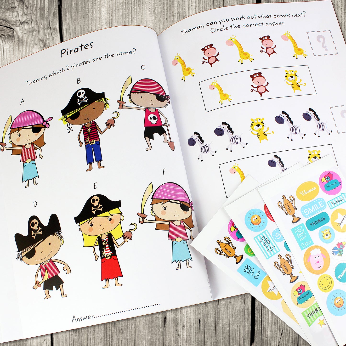 Personalised Activity Book with Stickers - Personalise It!