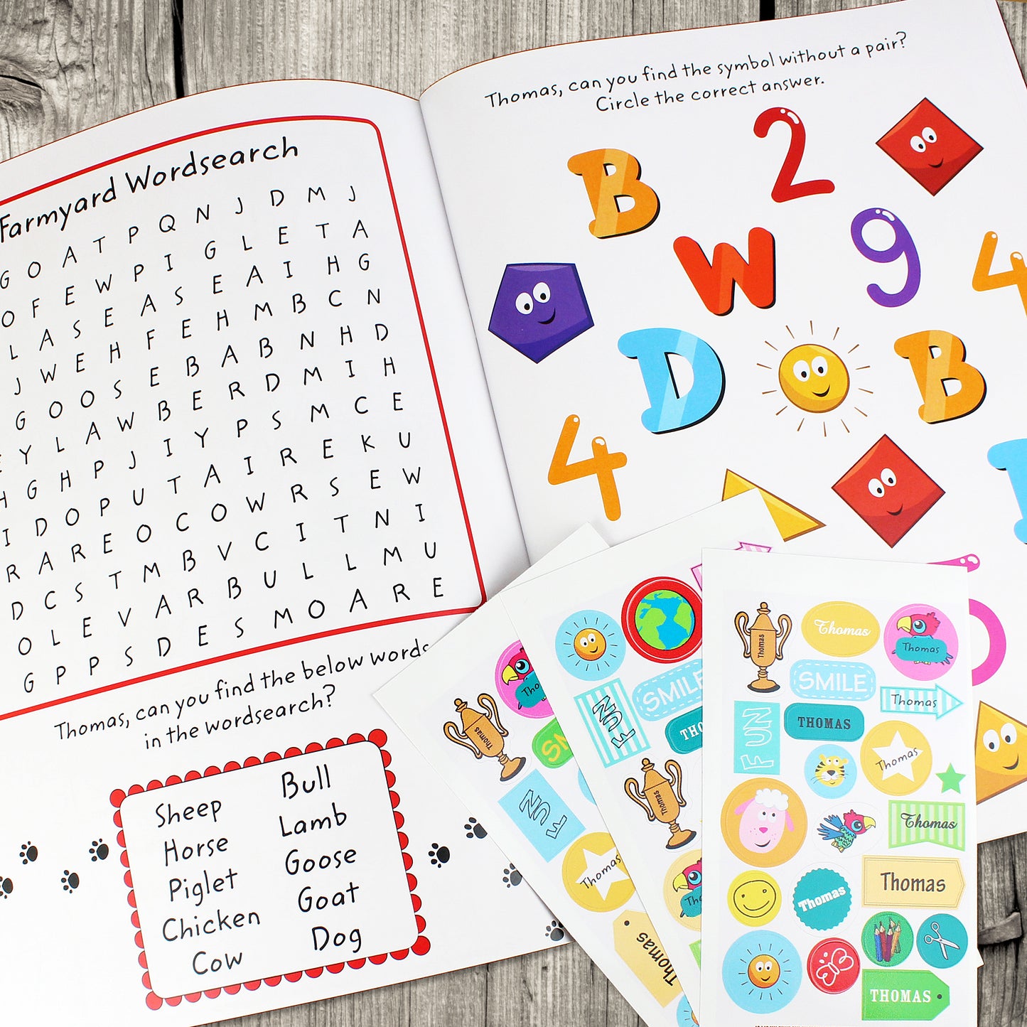 Personalised Activity Book with Stickers - Personalise It!