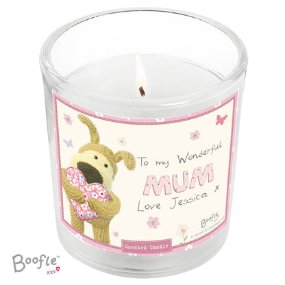 Personalised Boofle Flowers Scented Jar Candle - Personalise It!