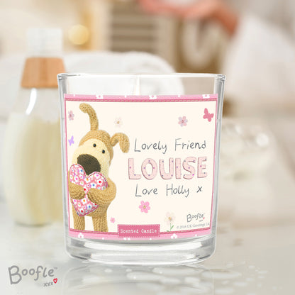 Personalised Boofle Flowers Scented Jar Candle - Personalise It!
