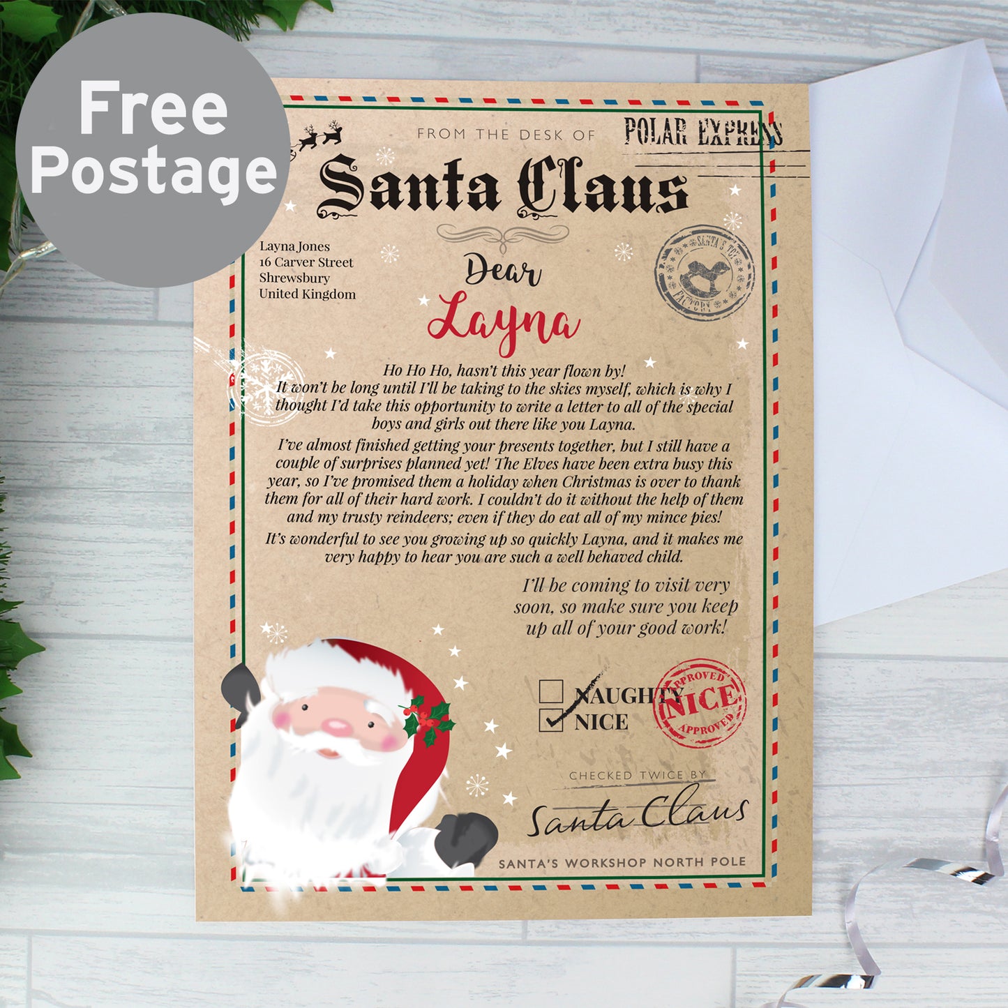 Personalised Santa Claus Letter - Personalise It! – Love Kate's personalised-santa-claus-letter-personalise-it-love-kate-s