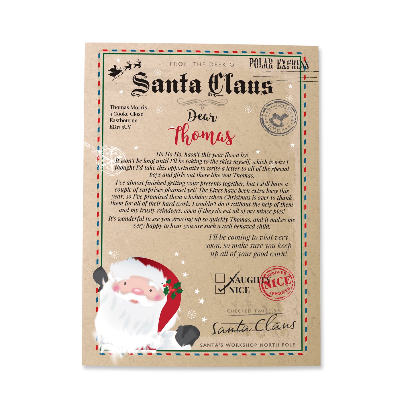 Personalised Santa Claus Letter - Personalise It!