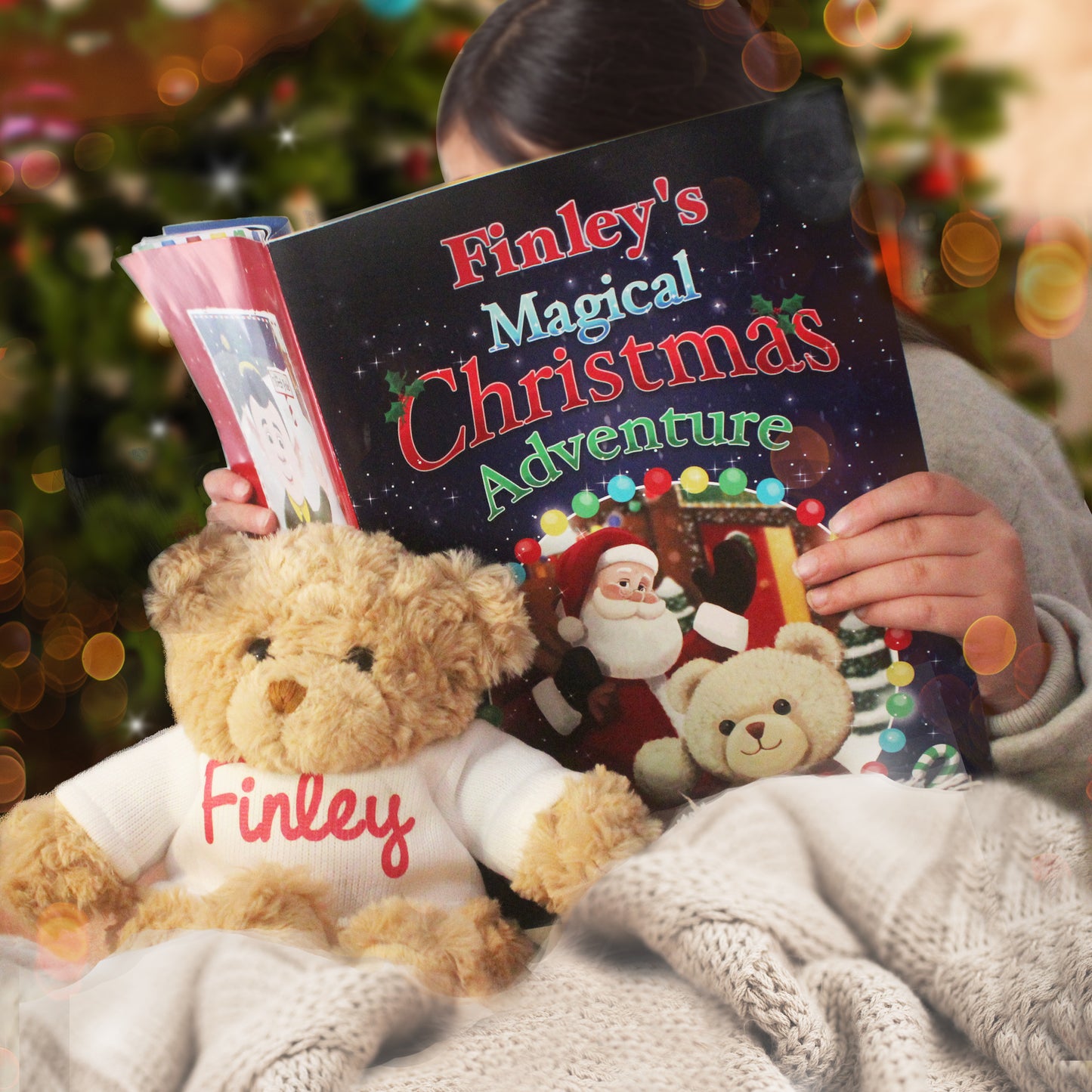 Personalised Magical Christmas Adventure Story Book and Personalised Teddy Bear - Personalise It!