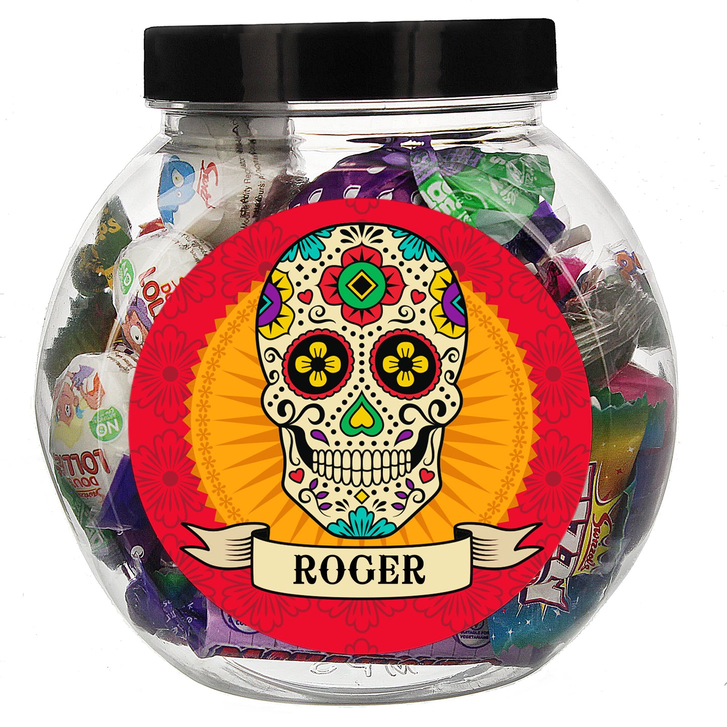 Personalised Sugar Skull Sweet Jar - Personalise It!