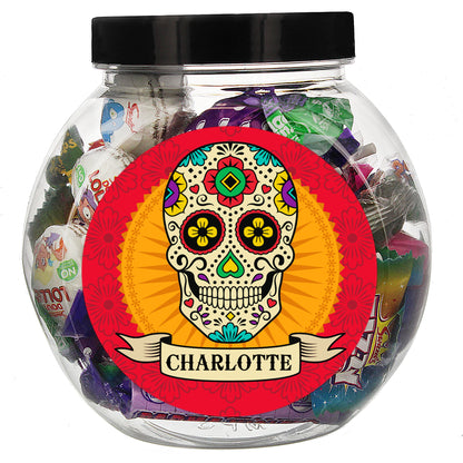 Personalised Sugar Skull Sweet Jar - Personalise It!