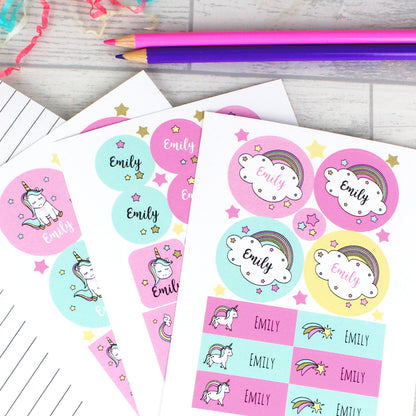 Personalised Baby Unicorn Sticker Set - Personalise It!