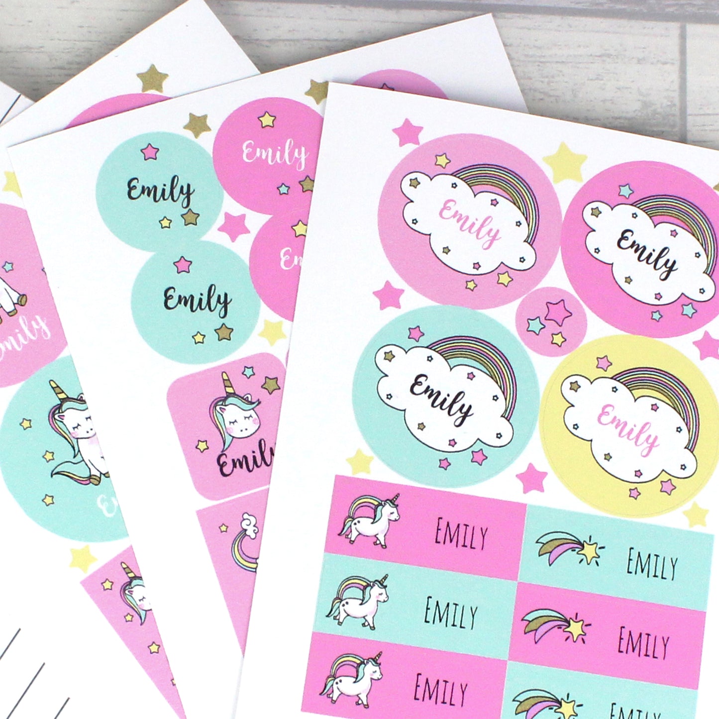 Personalised Baby Unicorn Sticker Set - Personalise It!