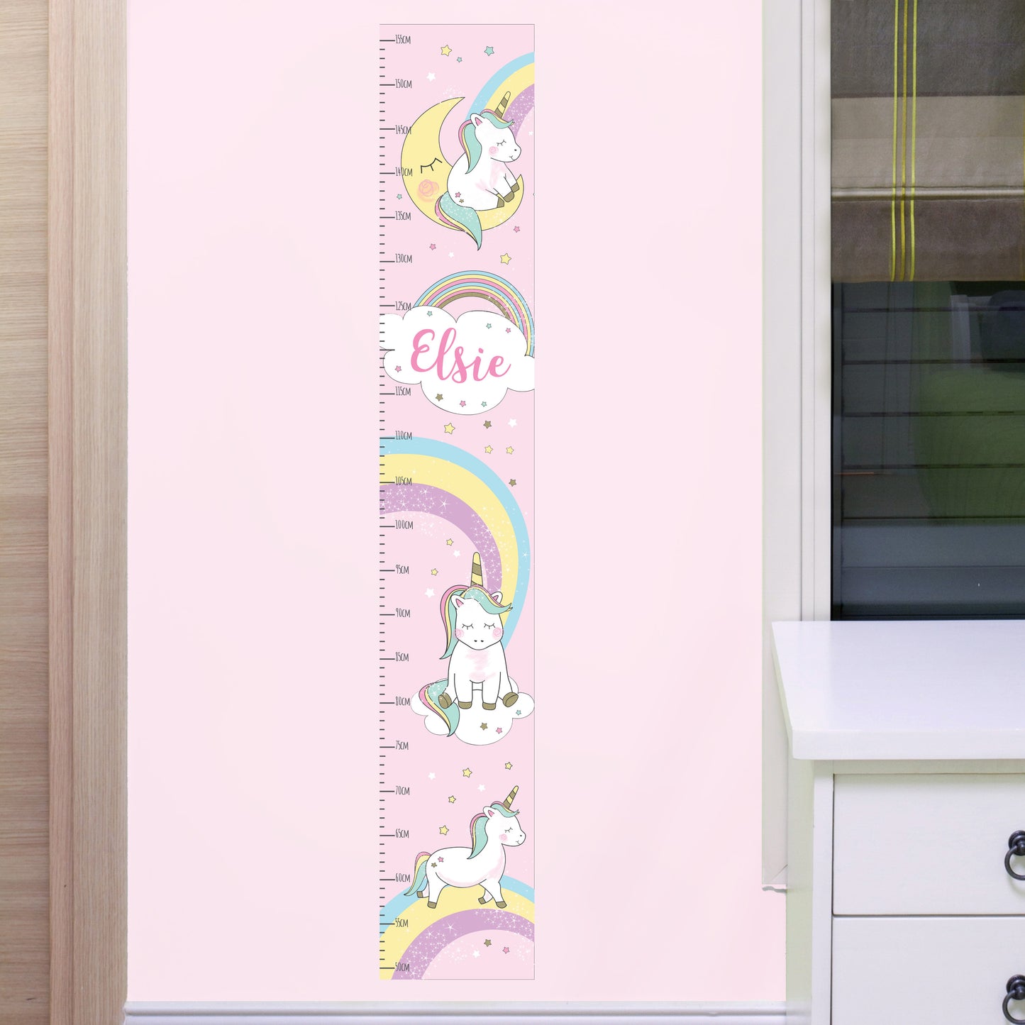 Personalised Baby Unicorn Height Chart - Personalise It!