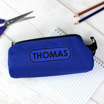 Personalised Blue Pencil Case - Personalise It!