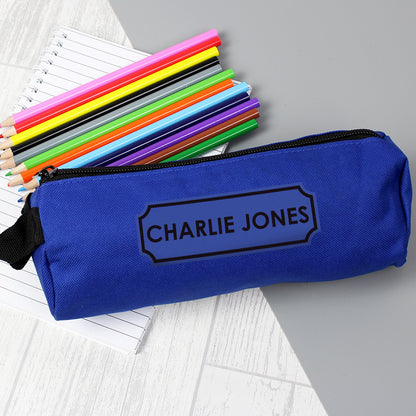 Personalised Blue Pencil Case - Personalise It!