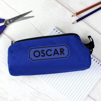 Personalised Blue Pencil Case - Personalise It!