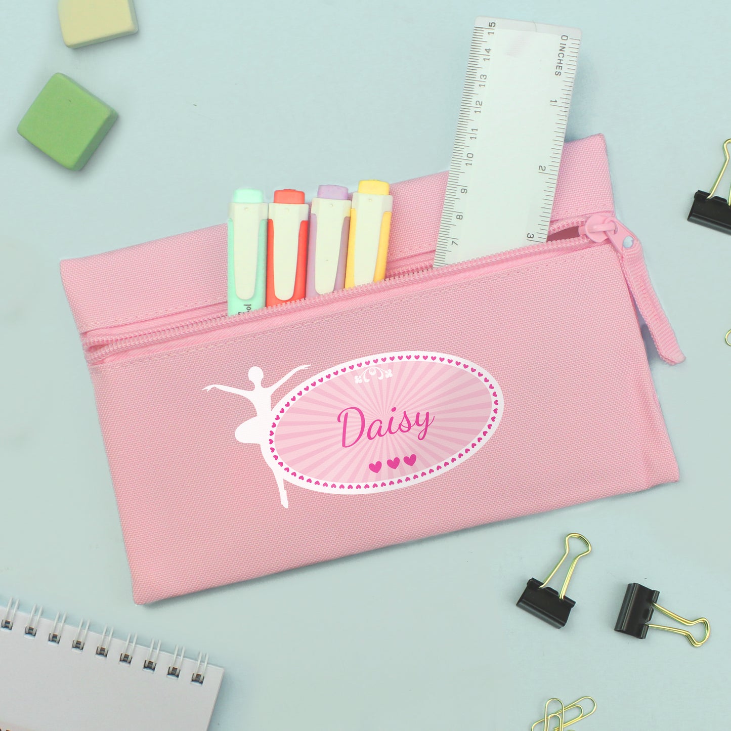 Personalised Ballerina Pink Pencil Case - Personalise It!