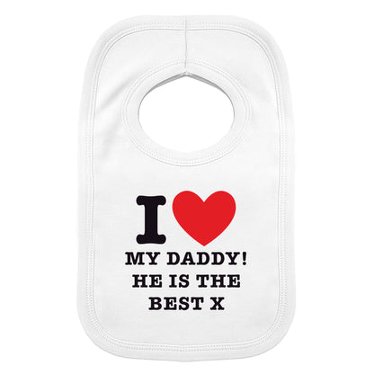 Personalised I HEART 0-3 Months Baby Bib - Personalise It!