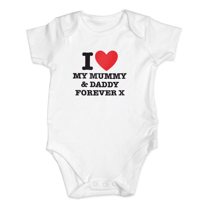 Personalised I HEART 0-3 Months Baby Vest - Personalise It!