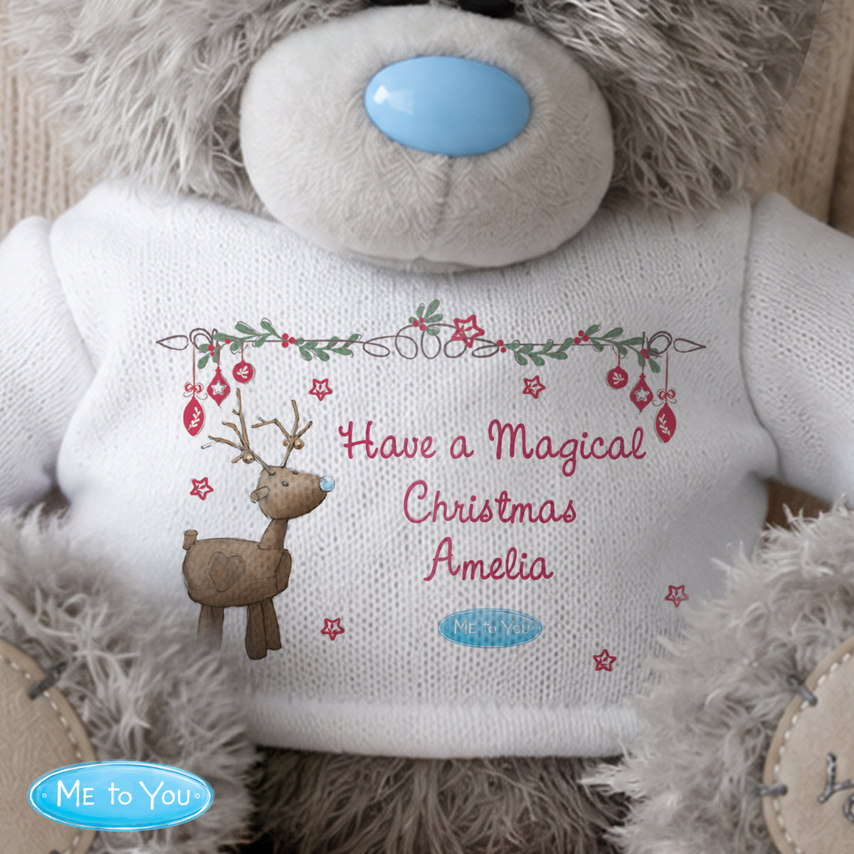 Personalised Me To You Bear Reindeer - Personalise It!