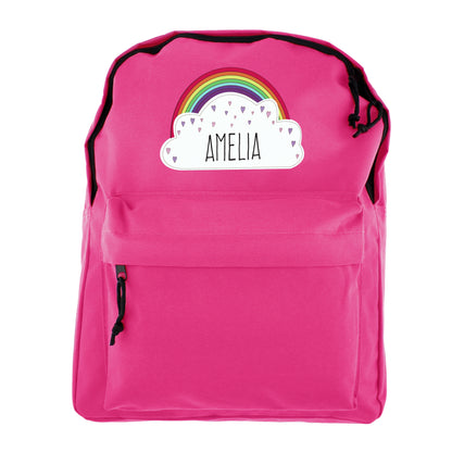 Personalised Rainbow Pink Backpack - Personalise It!