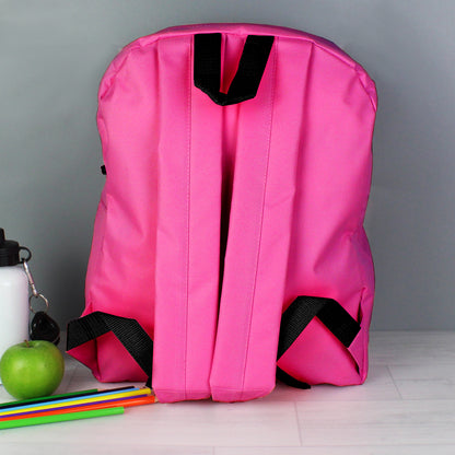 Personalised Rainbow Pink Backpack - Personalise It!