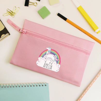 Personalised Unicorn Pink Pencil Case - Personalise It!