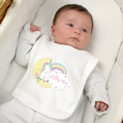 Personalised Baby Unicorn Bib - Personalise It!