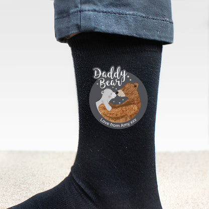 Personalised Daddy Bear Men's Socks - Personalise It!