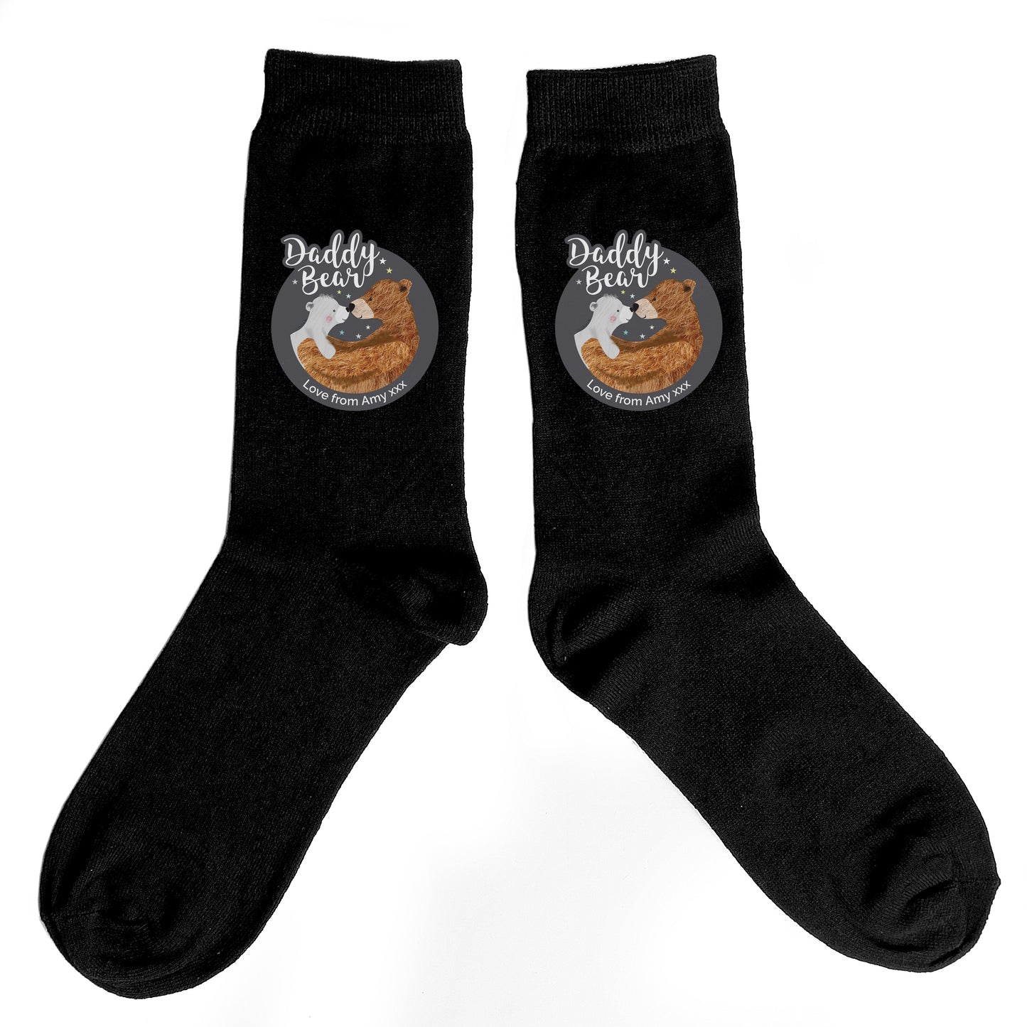 Personalised Daddy Bear Men's Socks - Personalise It!