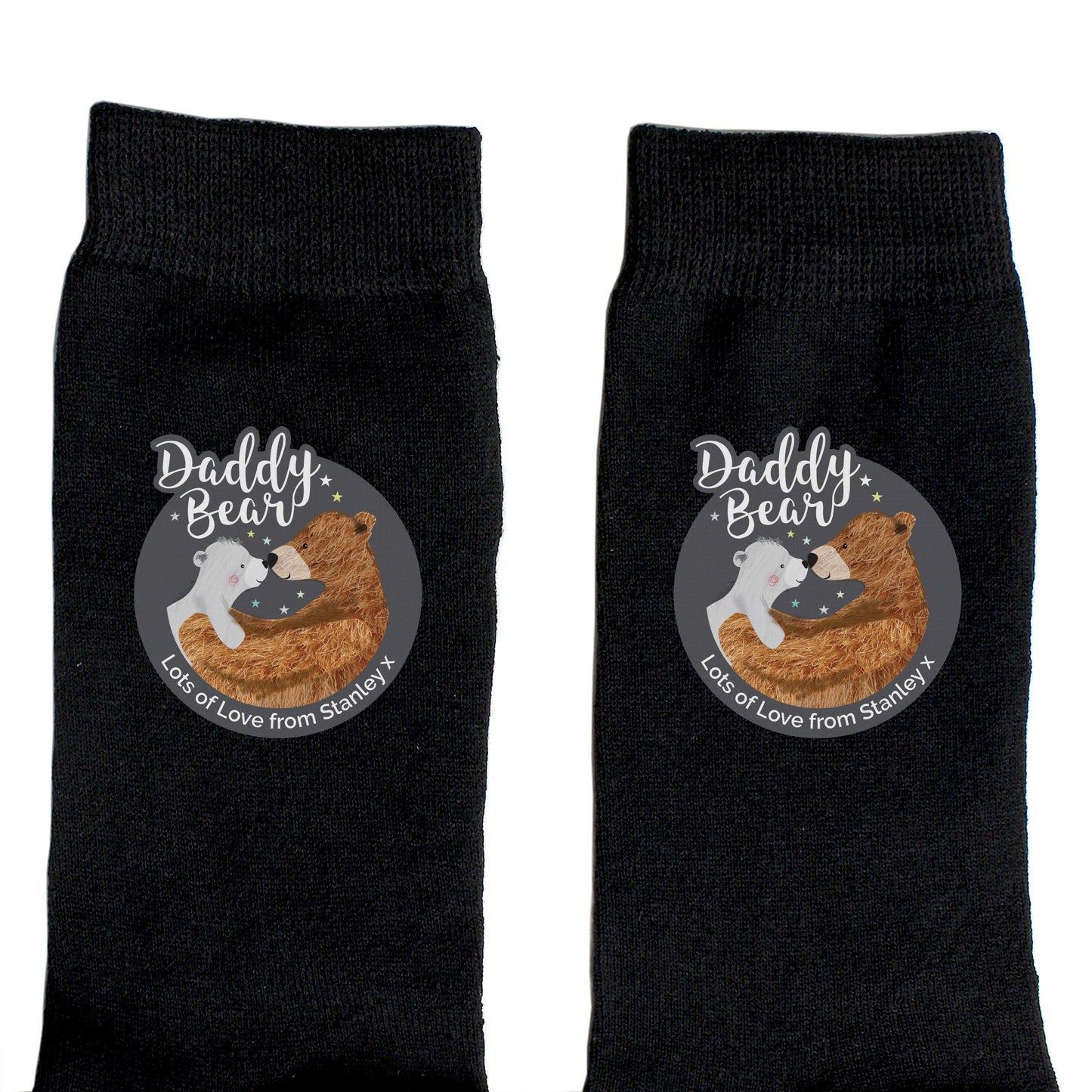 Personalised Daddy Bear Men's Socks - Personalise It!