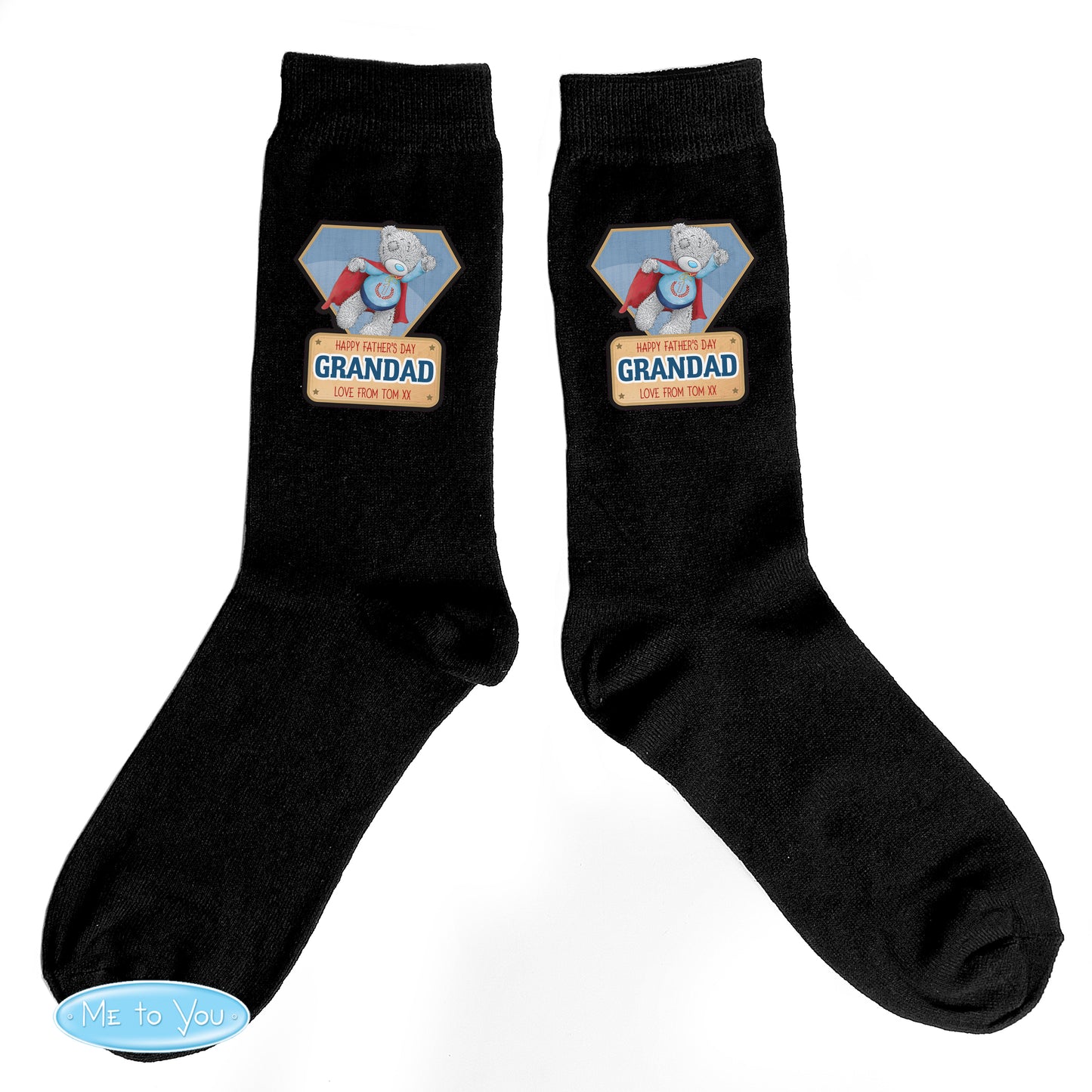 Personalised Me To You Super Hero Mens Socks - Personalise It!