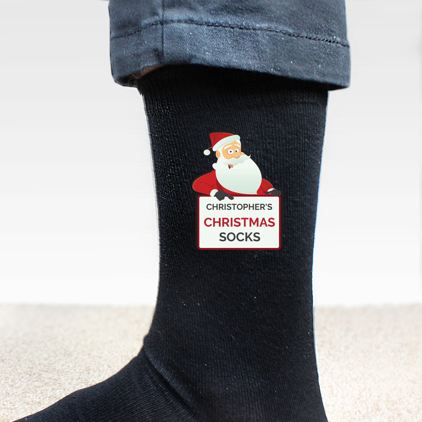 Personalised Santa Claus Christmas Socks - Personalise It!
