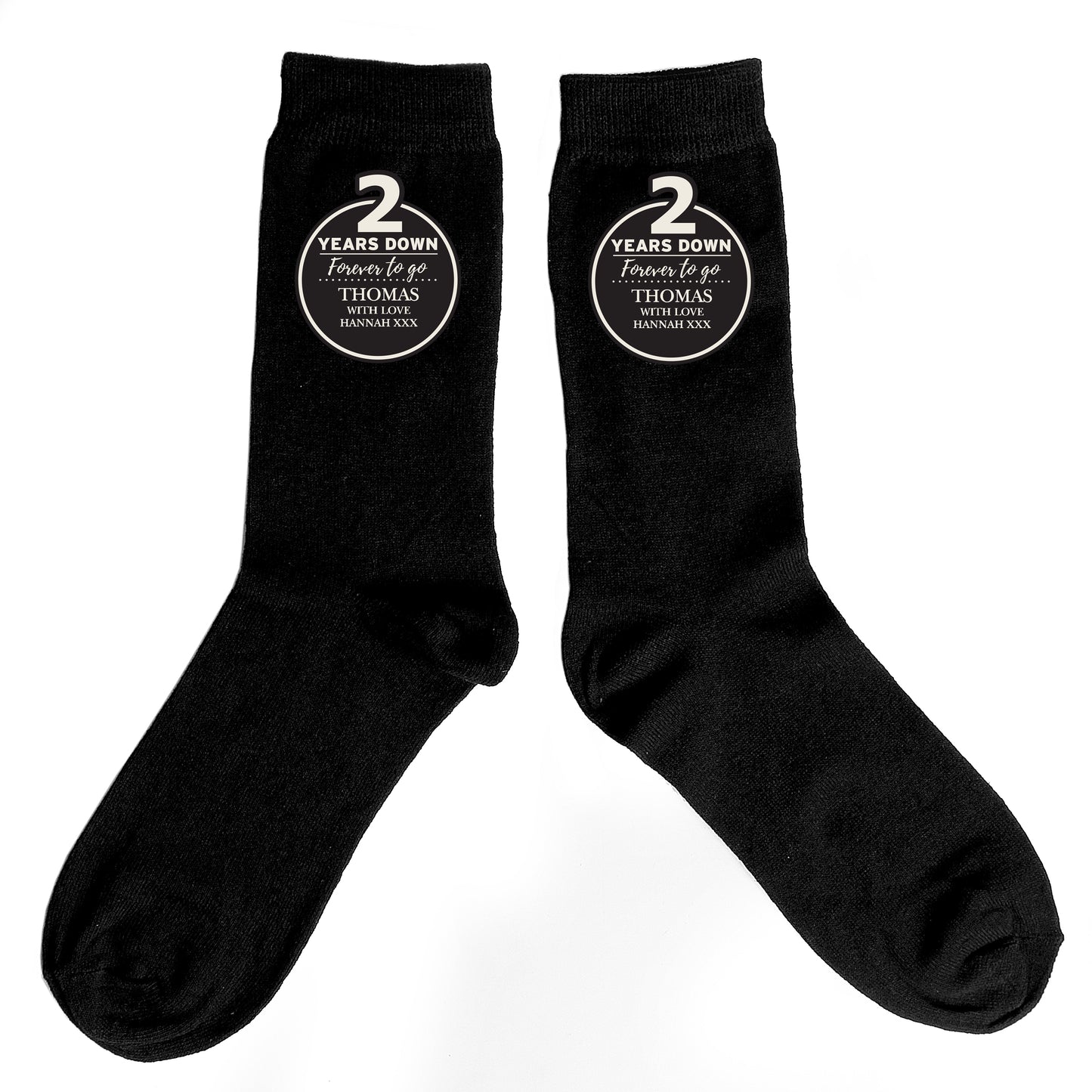 Personalised 2nd Anniversary Mens Socks - Personalise It!