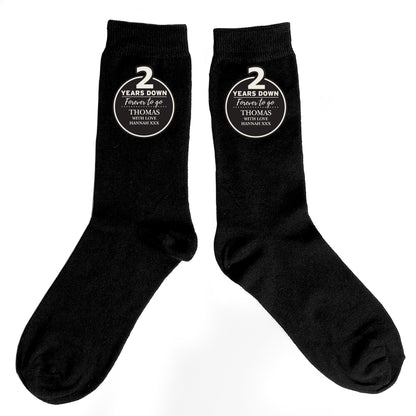 Personalised 2nd Anniversary Mens Socks - Personalise It!