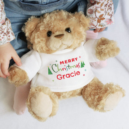 Personalised Merry Christmas Teddy Bear - Personalise It!