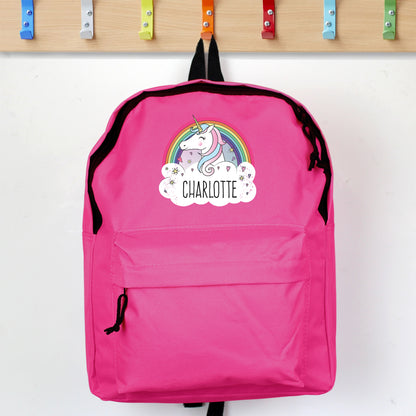Personalised Unicorn Pink Backpack - Personalise It!