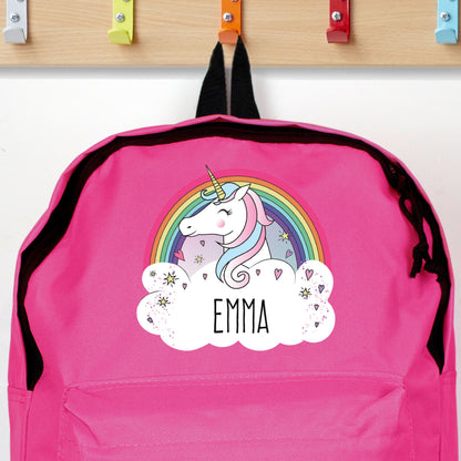 Personalised Unicorn Pink Backpack - Personalise It!