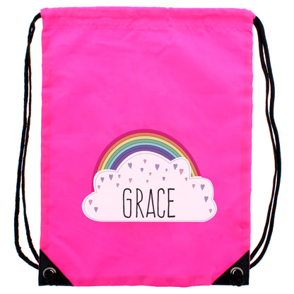 Personalised Rainbow Pink Swim & Kit Bag - Personalise It!