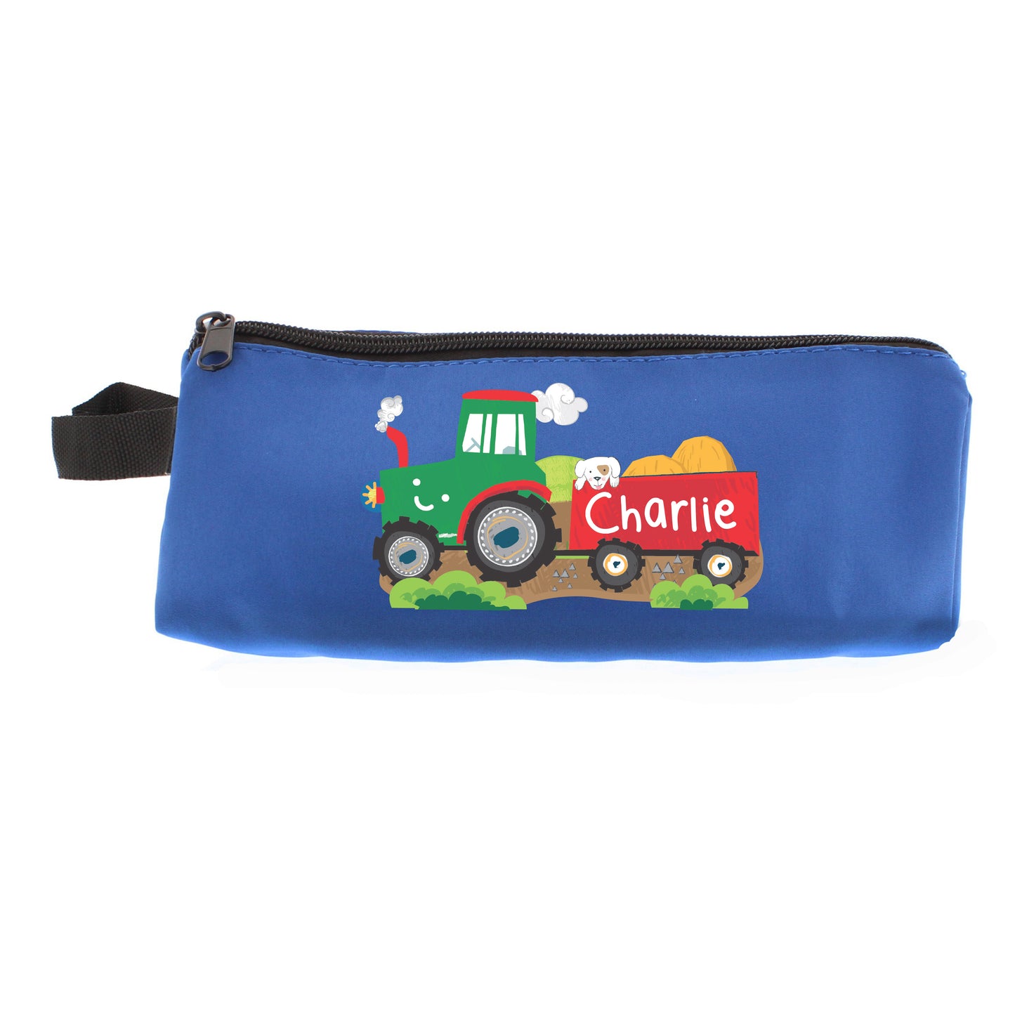 Personalised Tractor Blue Pencil Case - Personalise It!