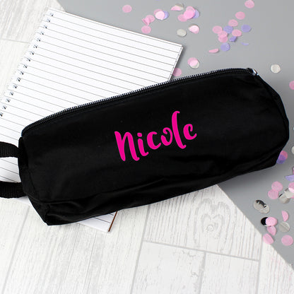 Personalised Pink Name Pencil Case - Personalise It!