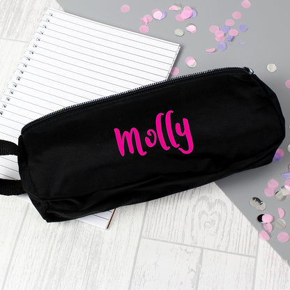 Personalised Pink Name Pencil Case - Personalise It!