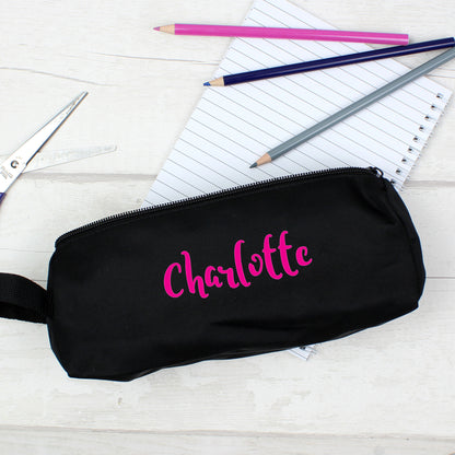 Personalised Pink Name Pencil Case - Personalise It!