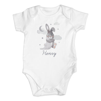 Personalised Baby Bunny 0-3 Months Baby Vest - Personalise It!
