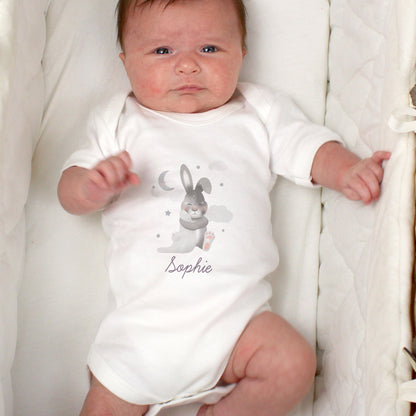 Personalised Baby Bunny 0-3 Months Baby Vest - Personalise It!