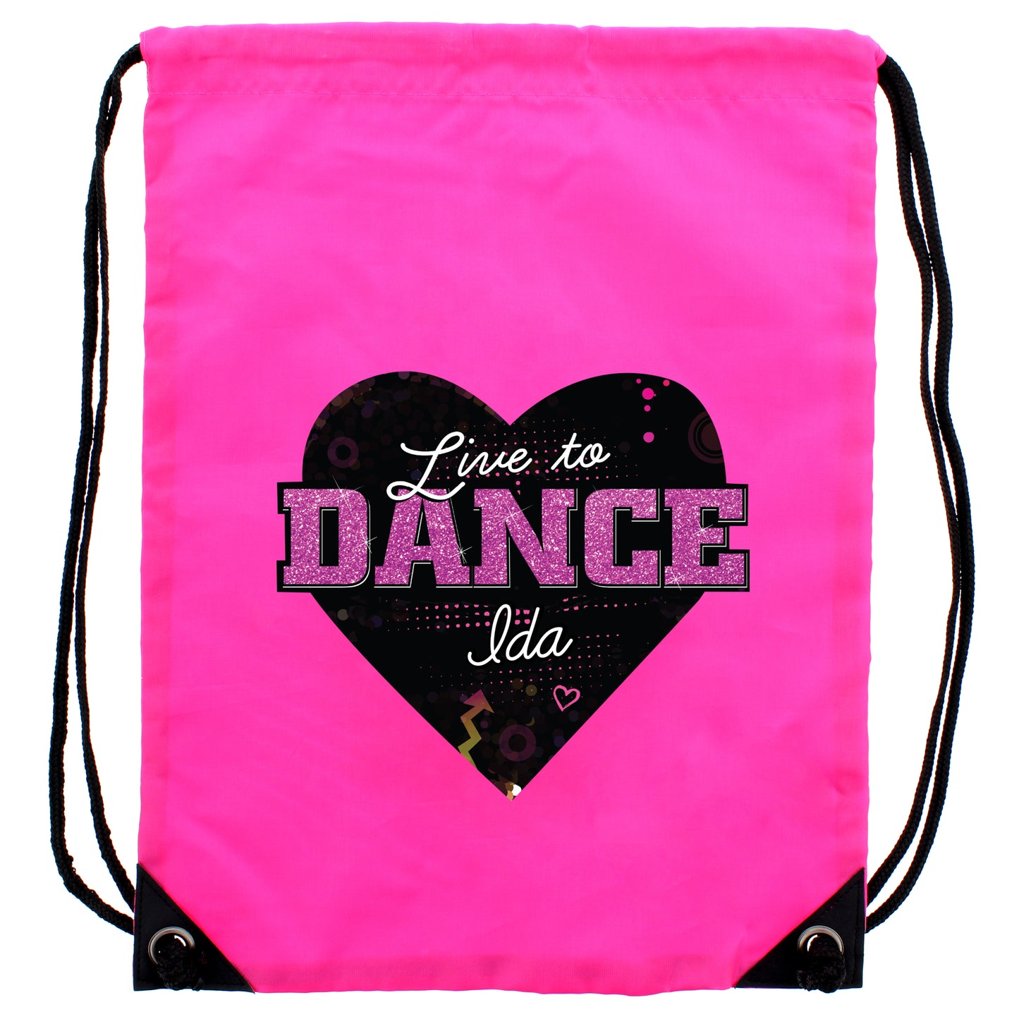 Personalised 'Live to Dance' Pink Kit Bag - Personalise It!