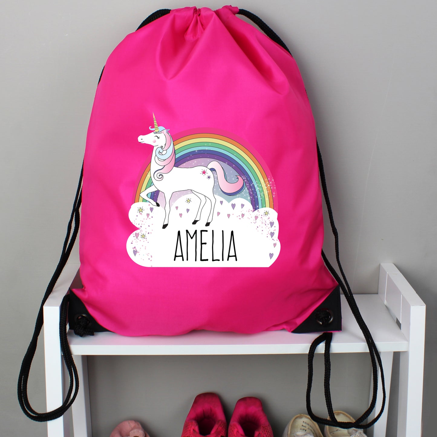 Personalised Unicorn Pink Kit Bag - Personalise It!