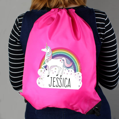 Personalised Unicorn Pink Kit Bag - Personalise It!