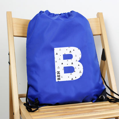 Personalised Initial Blue Kit Bag - Personalise It!