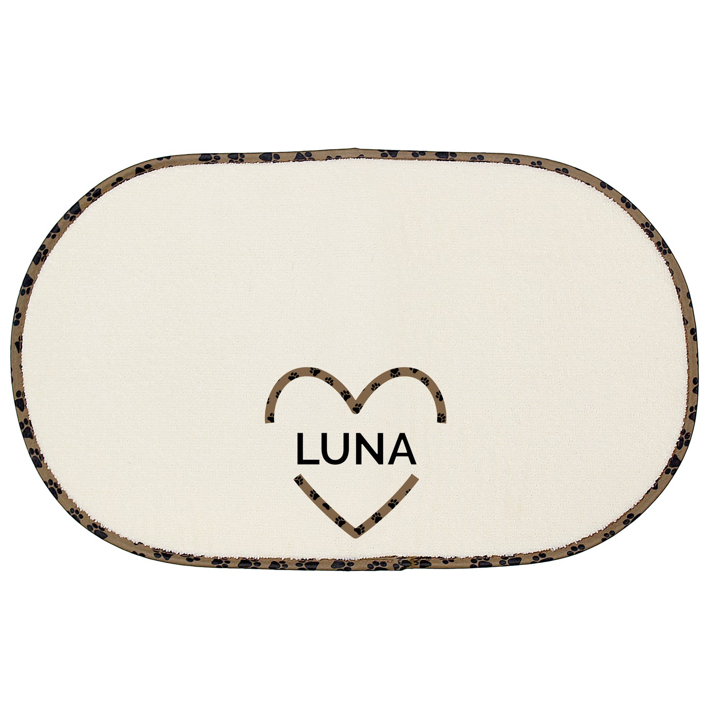 Personalised Love Heat Pet Bowl Placemat - Personalise It!