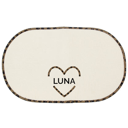 Personalised Love Heat Pet Bowl Placemat - Personalise It!