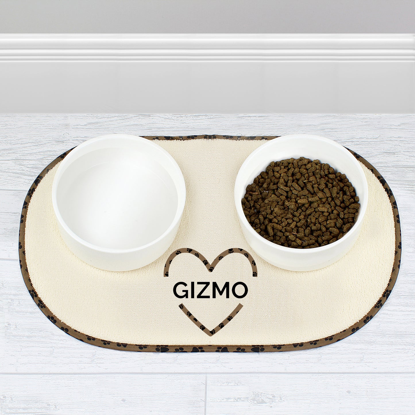 Personalised Love Heat Pet Bowl Placemat - Personalise It!