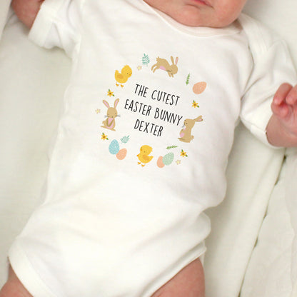Personalised Easter Bunny & Chick Baby Vest - Personalise It!